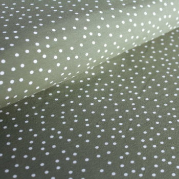 Bio Jerseystoff Dotties khaki - Produktbild 1