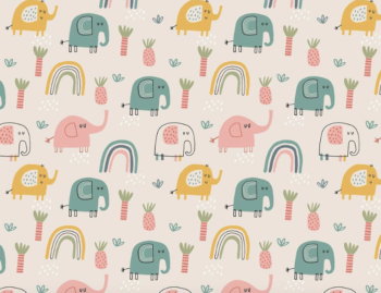 Bio Baumwollstoff Elephants - Produktbild 1