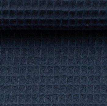Baumwollstoff Waffelpique blau - Produktbild 1