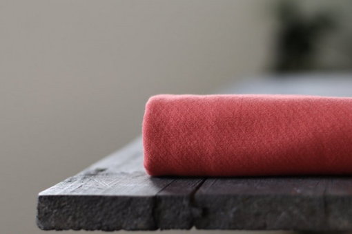 Bio Baumwollstoff Jacquard rot - Produktbild 1