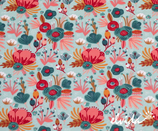 Jerseystoff Blumen - Produktbild 1