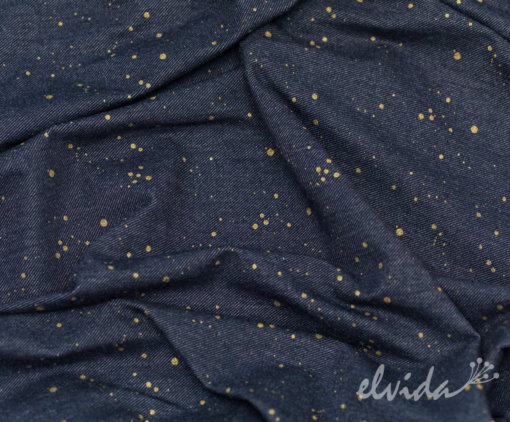 Bio Interlockstoff Jeansoptik Gold - Produktbild 1