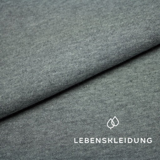 Bio Sweatstoff grau meliert dunkel - Produktbild 1