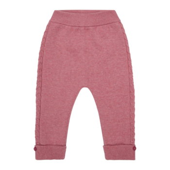 Schmale Baby Strickleggings rose von Sense Organics