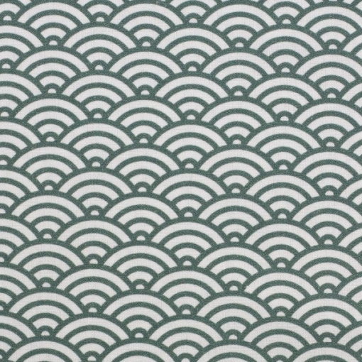 Baumwollstoff Muscheldesign grün - Produktbild 1
