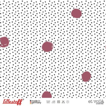 Bio Sweatstoff Sommersweat Waffle Dots feige - Produktbild 1