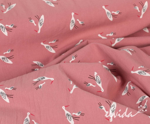 Baumwollstoff Salinas birds altrosa - Produktbild 1