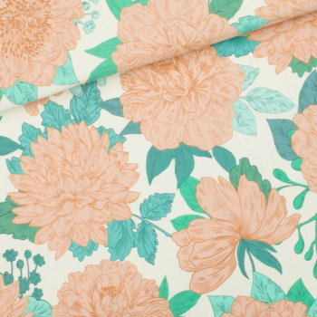 Sweatstoff French Terry Peonies - Produktbild 1