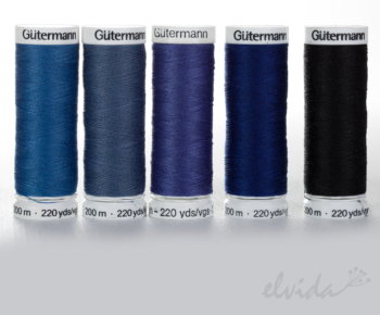Gütermann Garn Blautöne und Schwarz - Produktbild 1