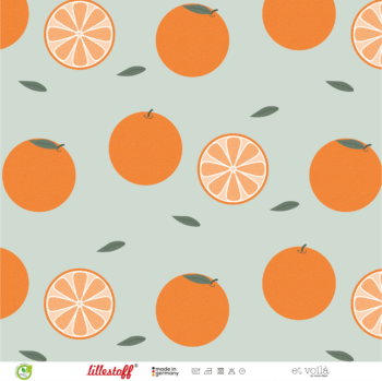 Bio Sommersweatstoff Orangen altgrün - Produktbild 1