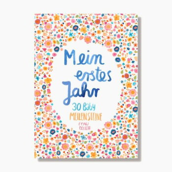 Baby-Meilensteinkarten *Mein erstes Jahr* mit Blumen von Frau Ottilie