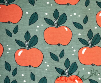 Sweatstoff French Terry Herbstäpfel Elvelyckan Design - Produktbild 1