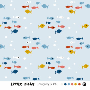 Bio Sweatstoff Little Fishy - Produktbild 1