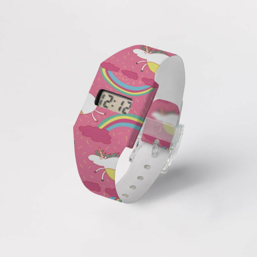 Pappwatch KIDS "Einhorn auf Wolken" Digitale Armbanduhr von I like paper
