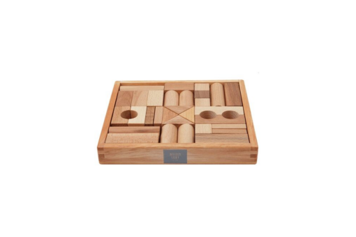 Holzbauklötze "Natur" 30 Teile mit Holzkasten von Wooden Story