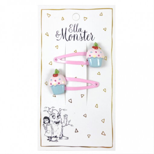 Haarspangen Muffin blau 2er Set  von Ella&Monster