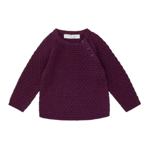 Bio Baby Strickpullover in aubergine KEME von Sense Organic