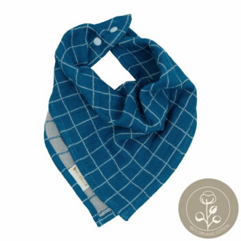 Dreieckstuch FOLD OVER – GRID in bright blue von Fabelab