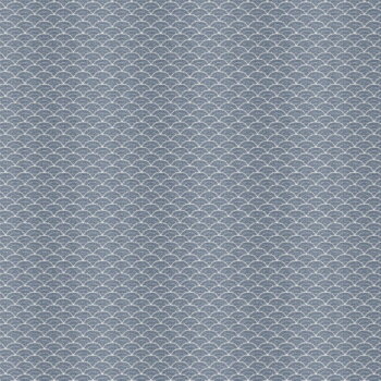 Baumwollstoff Kyoto Wellenbogen blau - Produktbild 1