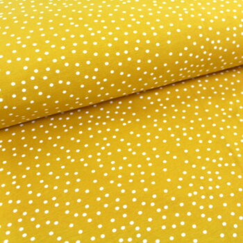Bio Jerseystoff Dotties senf - Produktbild 1