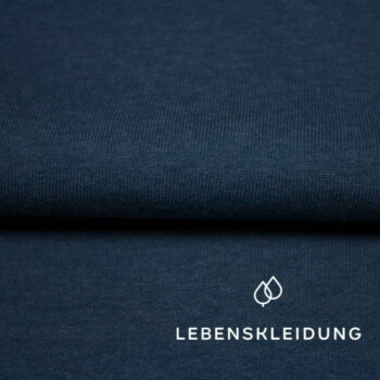 Bio Sweatstoff Navy Marl dunkelblau - Produktbild 1
