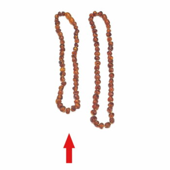 Bernsteinkette 31-33 cm, cognac-farben von Nic