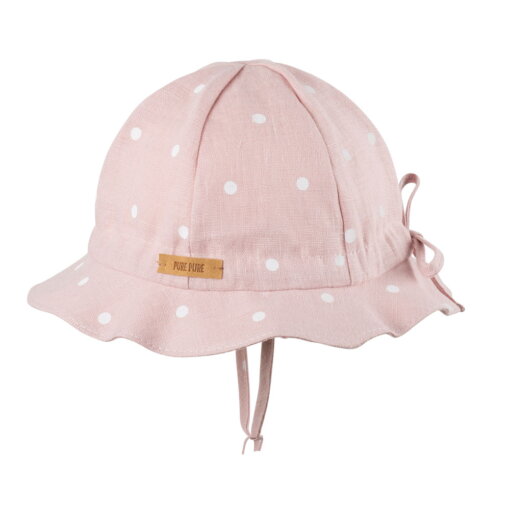 Sonnenmütze Mini Flapper in rosa mit Punkten von Pure Pure