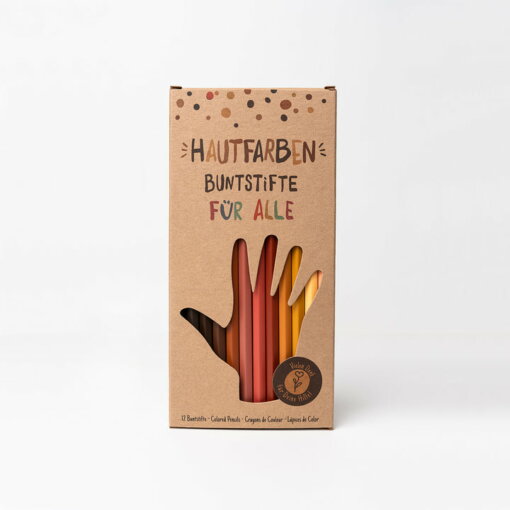 12 Hautfarben-Buntstifte von Hautfarben