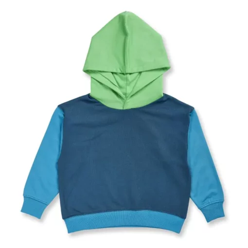 Kapuzenpulli für Kinder in petrol, Modell LIAM von Sense Organics