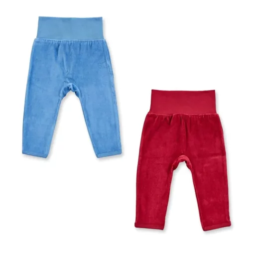 AKI RETRO Baby Velour Hose in Rot von Sense Organics