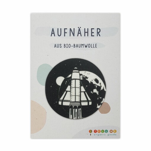Aufnäher Rakete Mond von TELL ME - ORGANIC GOODS