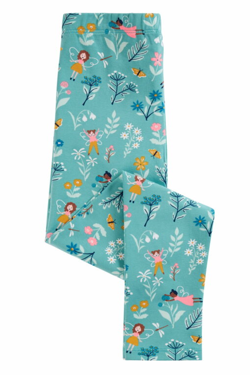 Libby Bedruckte Leggings, Moos Waldfeen von Frugi