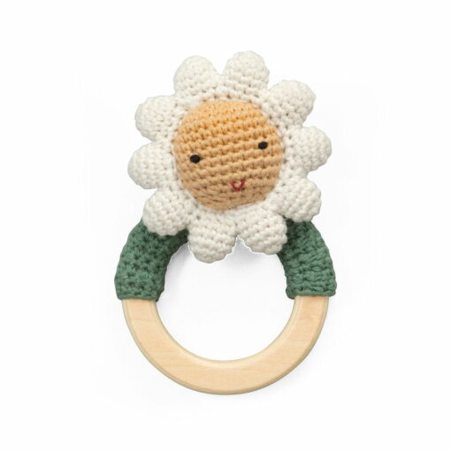 Blume, Rassel auf Holzring von Sebra