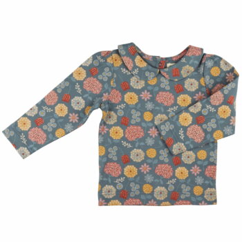 Peter Pan Kragen Bluse - Winter Bloom von Pigeon Organics