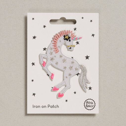 Aufnäher zum Aufbügeln - Einhorn von Petra Boase
