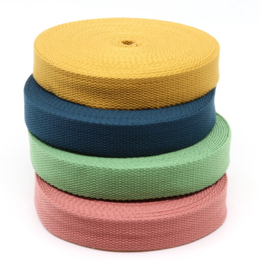 Gurtband 25mm "Baumwollmix Soft" - Curry 1m Länge von Snaply – Bild 2