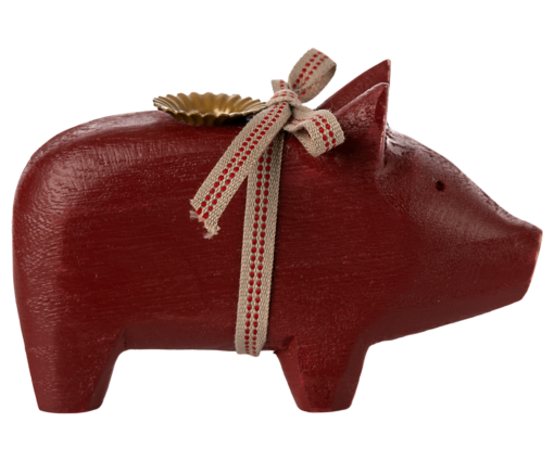 Schwein Kerzenhalter, Klein - Rot von Maileg