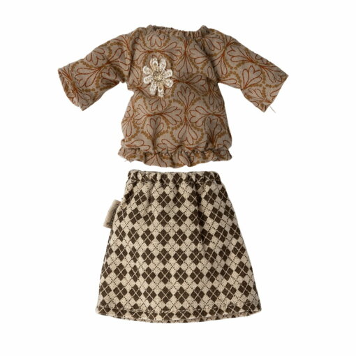 Bluse und Rock für Oma Maus von Maileg