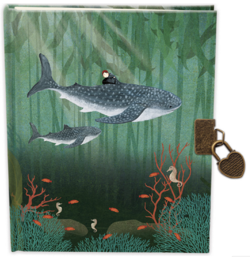 Whale Song Lockable Notebook von Roger la Borde