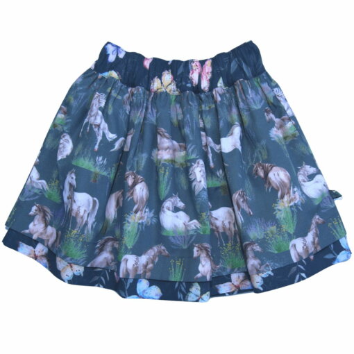 Bio Wenderock mit Pferde- und Schmetterlingsdruck in steel blue- dark petrol von Enfant Terrible