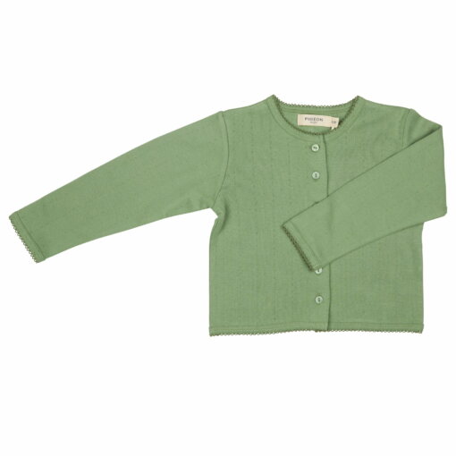 Pointelle Cardigan - Grün von Pigeon Organics