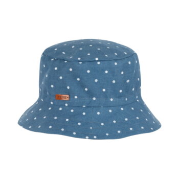 Sonnenhut Mütze Leinen blau/weiß von Pure Pure
