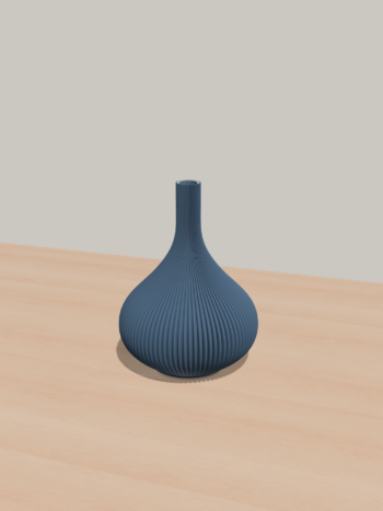 Moa Vase No.1 | Blaugrau von Blomskol