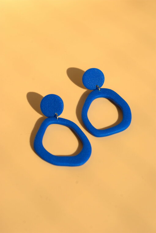 Ipanema | Statement Ohrringe | 24k vergoldet blau von Santoclay Handmade