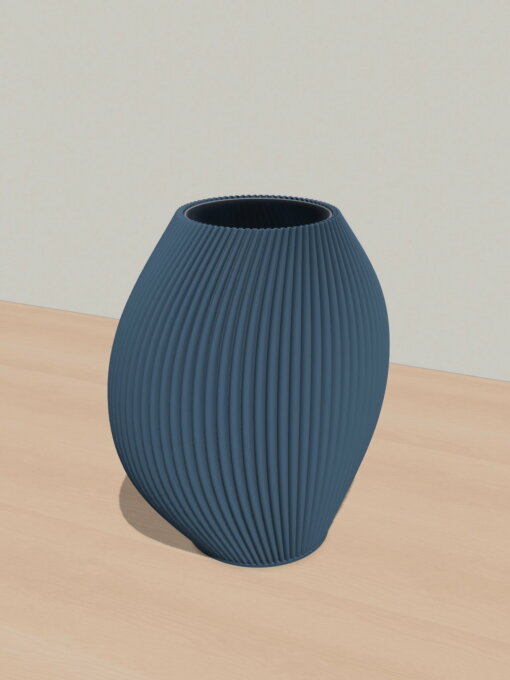 Riina Vase No.2 | Blaugrau von Blomskol