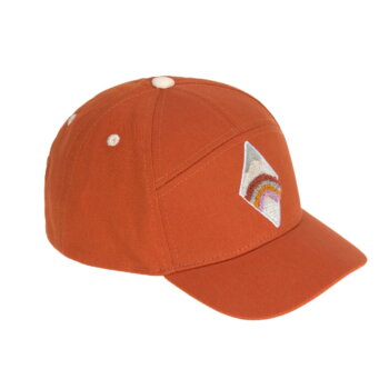 Basecap Kinder - Regenbogen, Rostrot von Lässig