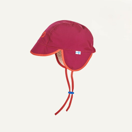 LUMILI Wetterfeste Wintermütze mit Ohrenschutz rot/rosa von Finkid