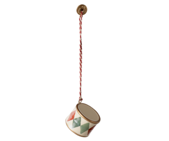 Metallornament, Kleine Trommel - Klassisches Grün von Maileg
