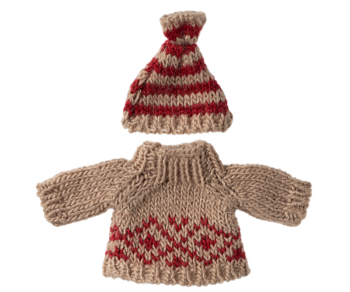 Strickpullover und Mütze, Mama Maus von Maileg