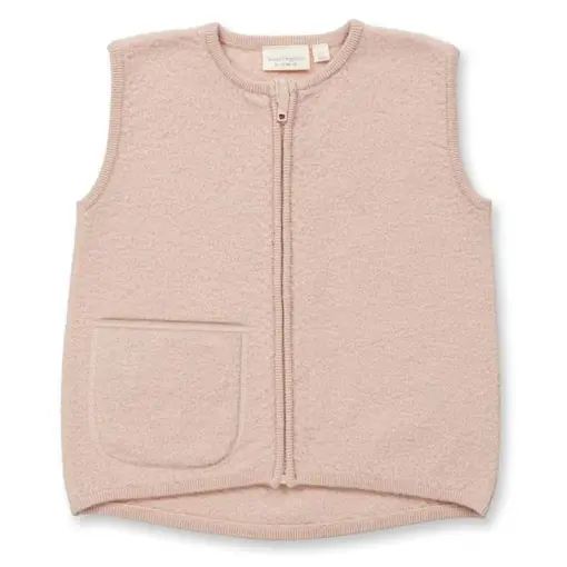 Kinder Weste aus Wollwalk, Modell EIKE altrosa von Sense Organics